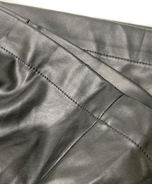 MAISON SPECIAL（メゾンスペシャル）MAISON SPECIAL (メゾンスペシャル) ロイヤルレザー2タックイージープライムワイドショーツ ブラック サイズ:Sの古着・服飾アイテム