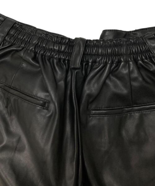 MAISON SPECIAL（メゾンスペシャル）MAISON SPECIAL (メゾンスペシャル) ロイヤルレザー2タックイージープライムワイドショーツ ブラック サイズ:Sの古着・服飾アイテム