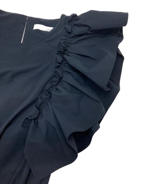 ESTNATION（エストネーション）ESTNATION (エストネーション) ソロテックスフリルワンピース ネイビー サイズ:38の古着・服飾アイテム