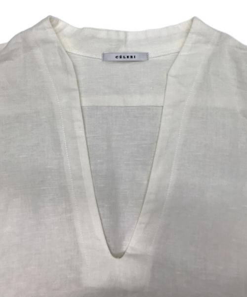 CELERI（セルリ）CELERI (セルリ) リネンファーストドレス ホワイト サイズ:FREEの古着・服飾アイテム