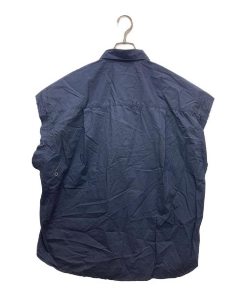 FUMITO GANRYU（フミトガンリュウ）FUMITO GANRYU (フミトガンリュウ) カットアウトノースリーブシャツ ネイビー サイズ:2の古着・服飾アイテム