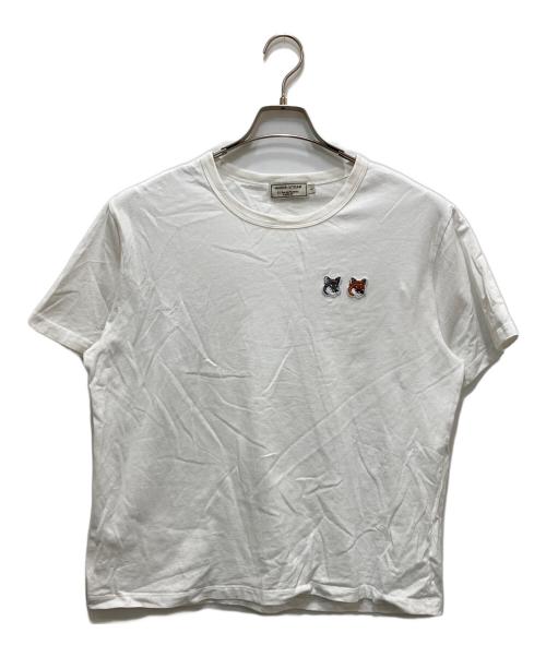 maison kitsune（メゾンキツネ）MAISON KITSUNE (メゾンキツネ) Tシャツ ホワイト サイズ:Lの古着・服飾アイテム