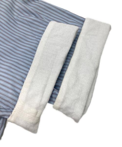 AURALEE（オーラリー）AURALEE (オーラリー) TERRY LINED FINX STRIPE SHIRTS ブルー サイズ:3の古着・服飾アイテム