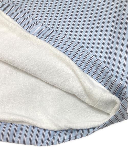 AURALEE（オーラリー）AURALEE (オーラリー) TERRY LINED FINX STRIPE SHIRTS ブルー サイズ:3の古着・服飾アイテム