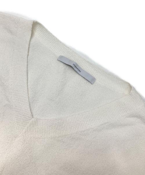 FRAMeWORK（フレームワーク）FRAMeWORK (フレームワーク) コットンループVネックプルオーバー ホワイト サイズ:不明（実寸参照）の古着・服飾アイテム