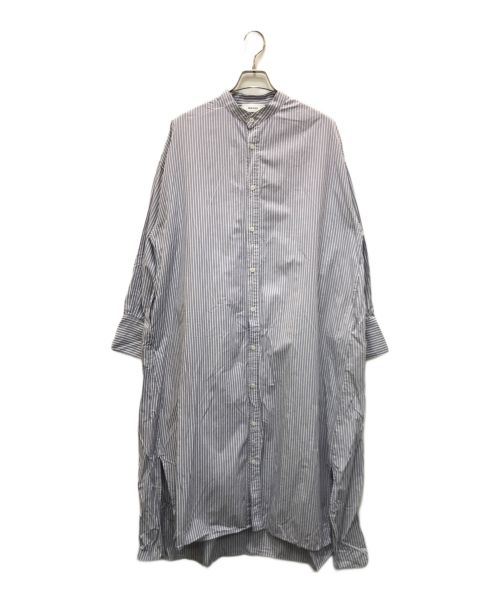 machatt（マチャット）machatt (マチャット) バンドカラーシャツワンピース ブルー サイズ:FREEの古着・服飾アイテム