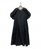 RAY BEAMSレイ ビームス）の古着「BOX タック ボリュームスリーブ ワンピース」｜ブラック