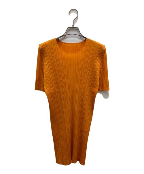 PLEATS PLEASE（プリーツプリーズ）PLEATS PLEASE (プリーツプリーズ) カットソー オレンジ サイズ:3の古着・服飾アイテム