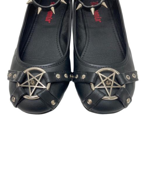 demonia（デモニア）demonia (デモニア) スタッズフラットシューズ ブラック サイズ:不明（実寸参照）の古着・服飾アイテム