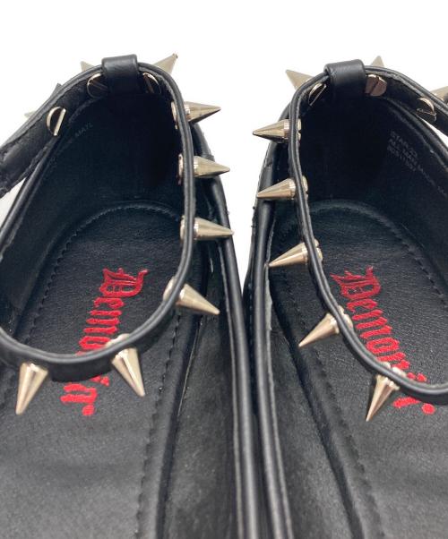 demonia（デモニア）demonia (デモニア) スタッズフラットシューズ ブラック サイズ:不明（実寸参照）の古着・服飾アイテム