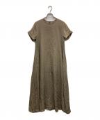 JOURNAL STANDARDジャーナルスタンダード）の古着「リネンハーフスリーブマキシフレアワンピース」｜ベージュ