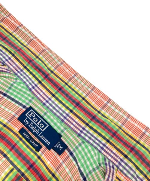 POLO RALPH LAUREN（ポロ・ラルフローレン）POLO RALPH LAUREN (ポロ・ラルフローレン) ANDY CAMPチェックシャツ グリーン サイズ:Mの古着・服飾アイテム