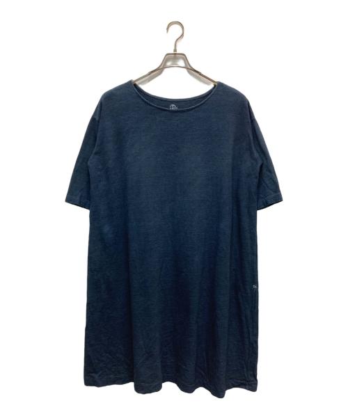 45R（フォーティファイブ・アール）45R (フォーティファイブ・アール) コットンワンピース インディゴの古着・服飾アイテム