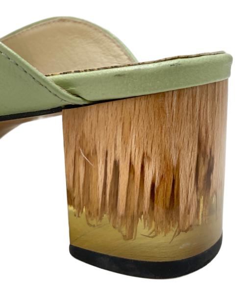 MAISON SPECIAL（メゾンスペシャル）MAISON SPECIAL (メゾンスペシャル) クリアヒールウッドサンダル グリーン サイズ:36の古着・服飾アイテム