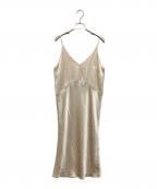 BACCAバッカ）の古着「ソフトサテン キャミソールワンピース」｜ベージュ