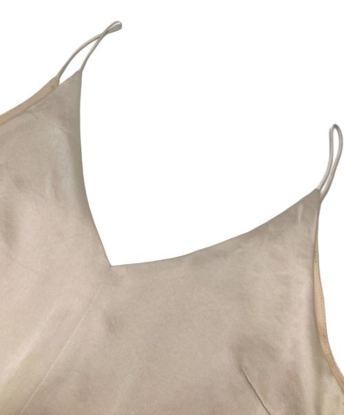 BACCA（バッカ）BACCA (バッカ) ソフトサテン キャミソールワンピース ベージュ サイズ:36の古着・服飾アイテム