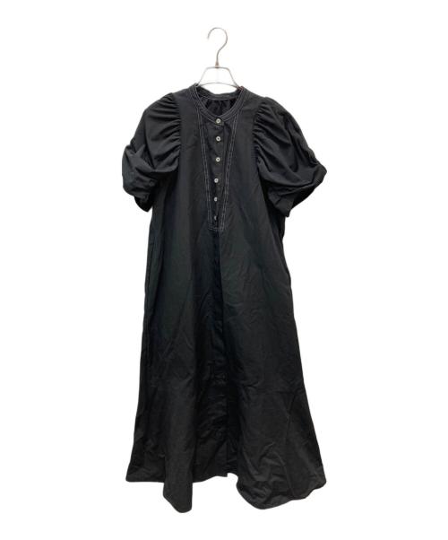 machatt（マチャット）machatt (マチャット) バイカラーステッチロングドレス ブラック サイズ:不明（実寸参照）の古着・服飾アイテム