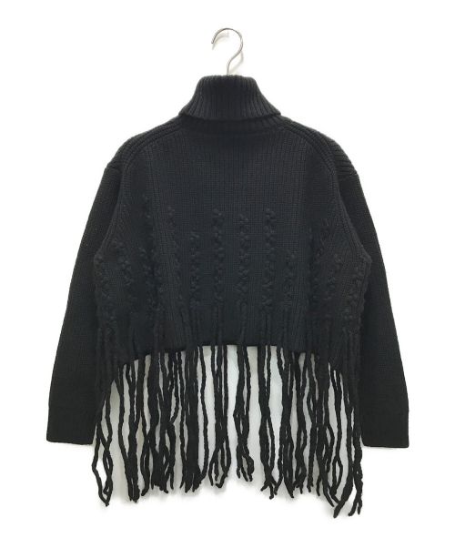 STUMBLY（スタンブリ―）STUMBLY (スタンブリ―) フリンジニット ブラック サイズ:38の古着・服飾アイテム