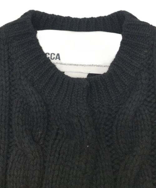 ticca（ティッカ）ticca (ティッカ) ケーブルカーディガン ブラック サイズ:Fの古着・服飾アイテム