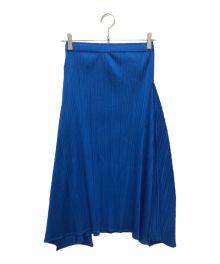 PLEATS PLEASE（プリーツプリーズ）の古着「EFFICIENT SQUAREスカート」｜ブルー