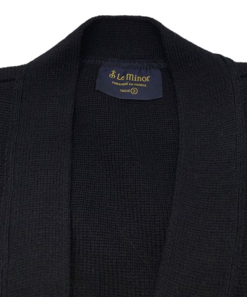 Le minor（ルミノア）Le minor (ルミノア) エンブレムカーディガン ネイビー サイズ:不明（実寸参照）の古着・服飾アイテム