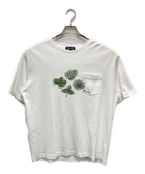Aquascutum（アクアスキュータム）Aquascutum (アクアスキュータム) Tシャツ ホワイト サイズ:Lの古着・服飾アイテム