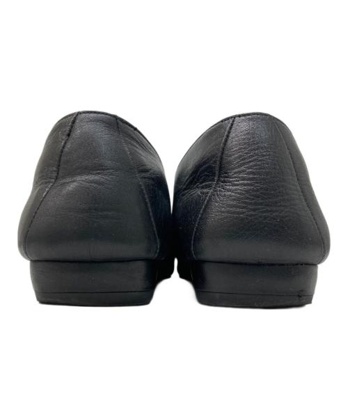 quartierglam（カルチェグラム）quartierglam (カルチェグラム) オープントゥフラットパンプス ブラック サイズ:36の古着・服飾アイテム