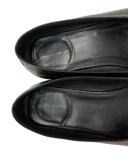 quartierglam（カルチェグラム）quartierglam (カルチェグラム) オープントゥフラットパンプス ブラック サイズ:36の古着・服飾アイテム