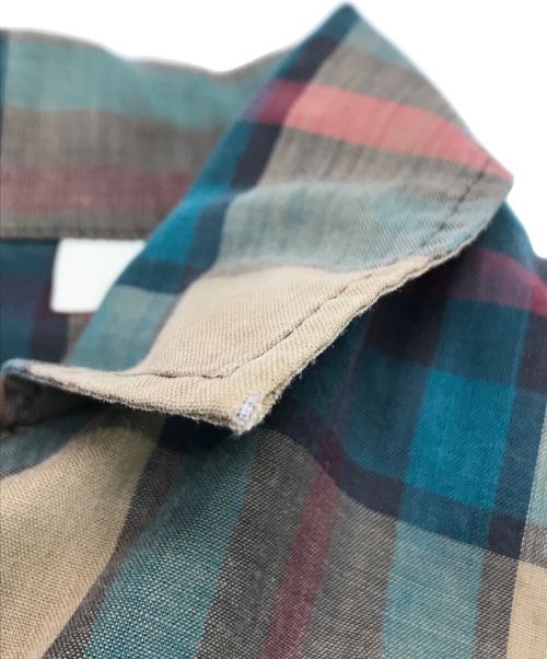 ARROW（アロー）ARROW (アロー) オープンカラーシャツ ブラウン サイズ:16－16　1/2の古着・服飾アイテム