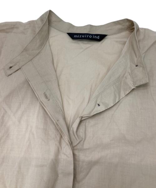 mizuiro-ind（ミズイロインド）mizuiro-ind (ミズイロインド) シャツワンピース ベージュ サイズ:不明(実寸参照)の古着・服飾アイテム