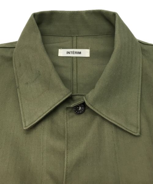 INTERIM（インテリム）INTERIM (インテリム) andPheb 別注 ハイパービッグ オーガニックコットン ヘリンボーンツイル ユーティリティー ジャケット カーキ サイズ:FREEの古着・服飾アイテム