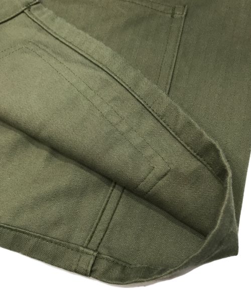 INTERIM（インテリム）INTERIM (インテリム) andPheb 別注 ハイパービッグ オーガニックコットン ヘリンボーンツイル ユーティリティー ジャケット カーキ サイズ:FREEの古着・服飾アイテム