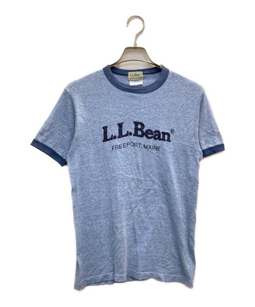 L.L.Bean（エルエルビーン）L.L.Bean (エルエルビーン) Hanes (ヘインズ) リンガーTシャツ ブルー サイズ:Mの古着・服飾アイテム