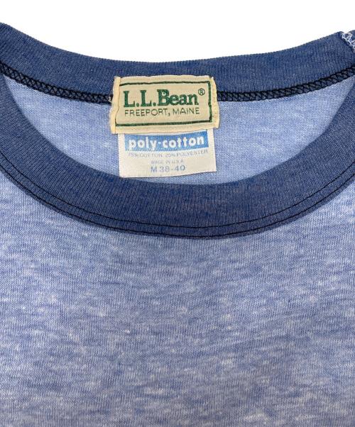 L.L.Bean（エルエルビーン）L.L.Bean (エルエルビーン) Hanes (ヘインズ) リンガーTシャツ ブルー サイズ:Mの古着・服飾アイテム
