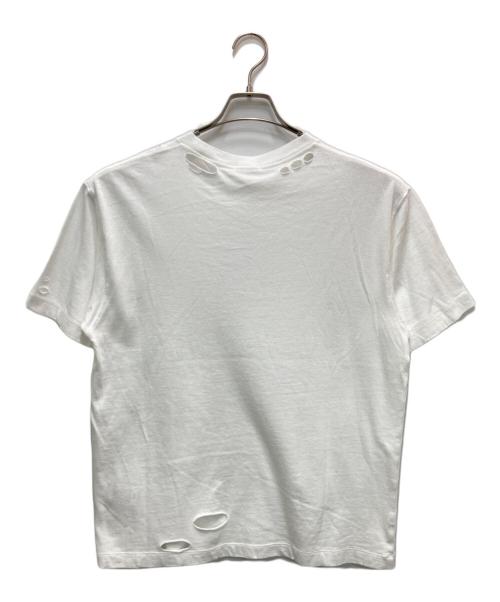OUT OF FRAME（アウトオブフレーム）OUT OF FRAME (アウトオブフレーム) エイジングダメージT ホワイト サイズ:FREE 未使用品の古着・服飾アイテム