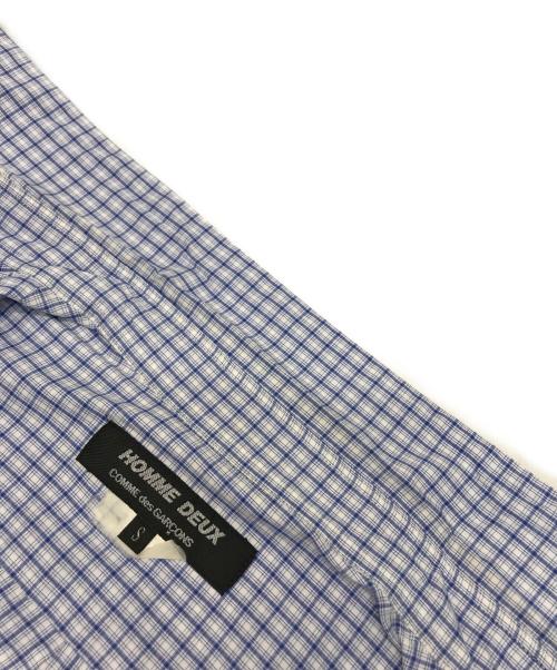 COMME des GARCONS HOMME DEUX（コムデギャルソン オム ドゥ）COMME des GARCONS HOMME DEUX (コムデギャルソン オム ドゥ) パッチワークシャツ ブルー サイズ:Sの古着・服飾アイテム