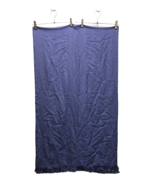 HERMES（エルメス）HERMES (エルメス) エクスリブリス 筒型 カシミヤシルクストール ネイビーの古着・服飾アイテム