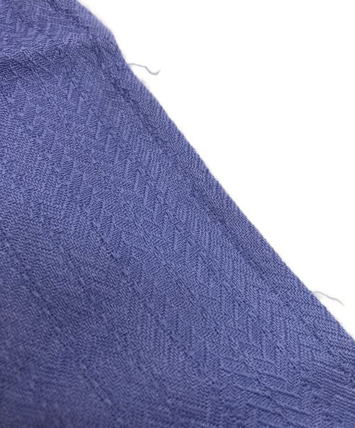 HERMES（エルメス）HERMES (エルメス) エクスリブリス 筒型 カシミヤシルクストール ネイビーの古着・服飾アイテム