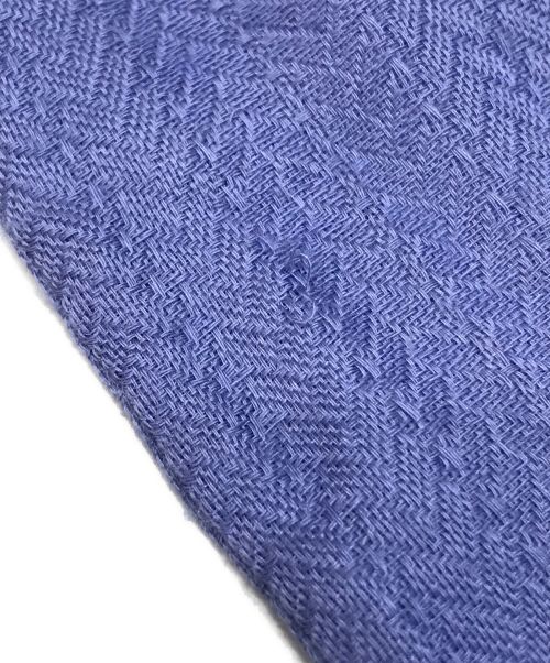 HERMES（エルメス）HERMES (エルメス) エクスリブリス 筒型 カシミヤシルクストール ネイビーの古着・服飾アイテム