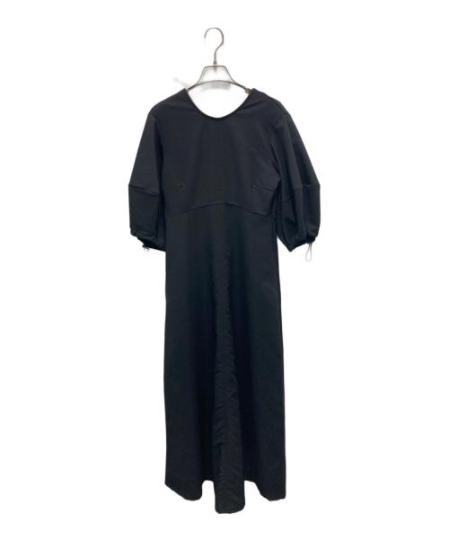 UN3D.（アンスリード）UN3D. (アンスリード) ボリュームスリーブワンピース ブラック サイズ:38の古着・服飾アイテム