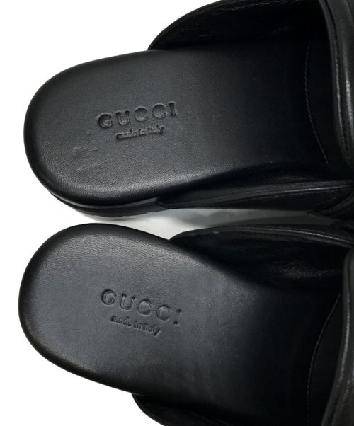 GUCCI（グッチ）GUCCI (グッチ) ホースビットミュール ブラック サイズ:35 1/2の古着・服飾アイテム