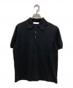 Crucianiクルチアーニ）の古着「コットンニットポロシャツ」｜ブラック