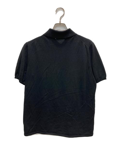 Cruciani（クルチアーニ）CRUCIANI (クルチアーニ) コットンニットポロシャツ ブラック サイズ:48の古着・服飾アイテム