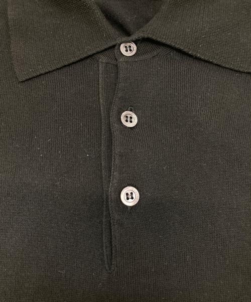 Cruciani（クルチアーニ）CRUCIANI (クルチアーニ) コットンニットポロシャツ ブラック サイズ:48の古着・服飾アイテム