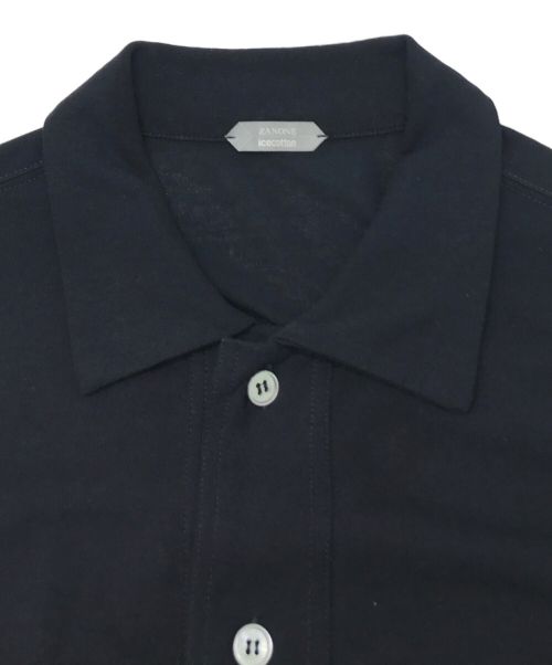 Zanone（ザノーネ）Zanone (ザノーネ) ジャージー シャツ ネイビー サイズ:46の古着・服飾アイテム