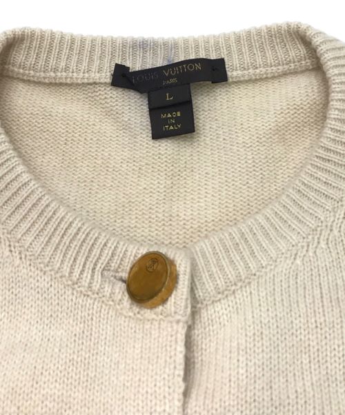 LOUIS VUITTON（ルイ ヴィトン）LOUIS VUITTON (ルイ ヴィトン) 金ボタンカシミヤニットカーディガン ベージュ サイズ:Lの古着・服飾アイテム