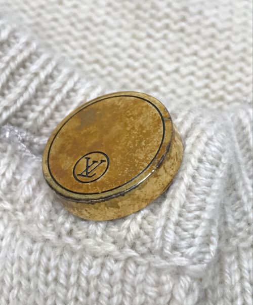 LOUIS VUITTON（ルイ ヴィトン）LOUIS VUITTON (ルイ ヴィトン) 金ボタンカシミヤニットカーディガン ベージュ サイズ:Lの古着・服飾アイテム