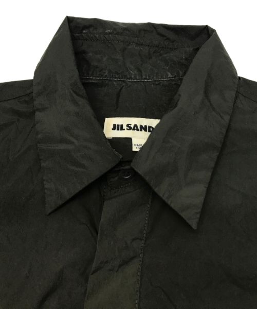JIL SANDER（ジルサンダー）JIL SANDER (ジルサンダー) ビスコースロングシャツ オリーブ サイズ:37の古着・服飾アイテム