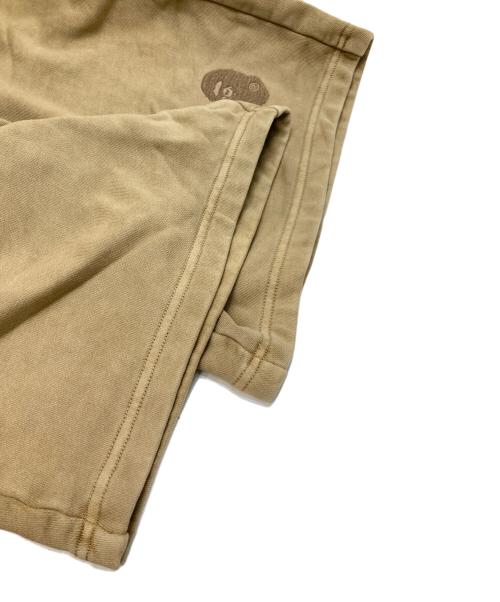 A BATHING APE（ア ベイシング エイプ）A BATHING APE (ア ベイシング エイプ) embroidered-logo cotton shorts / エンブロイダードロゴコットンショーツ ベージュ サイズ:XLの古着・服飾アイテム