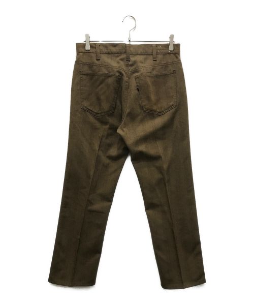 LEVI'S（リーバイス）LEVI'S (リーバイス) ヘリンボーンスタプレパンツ ブラウン サイズ:不明（実寸参照）の古着・服飾アイテム
